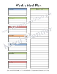 Tenvis Nutrition Meal Planner